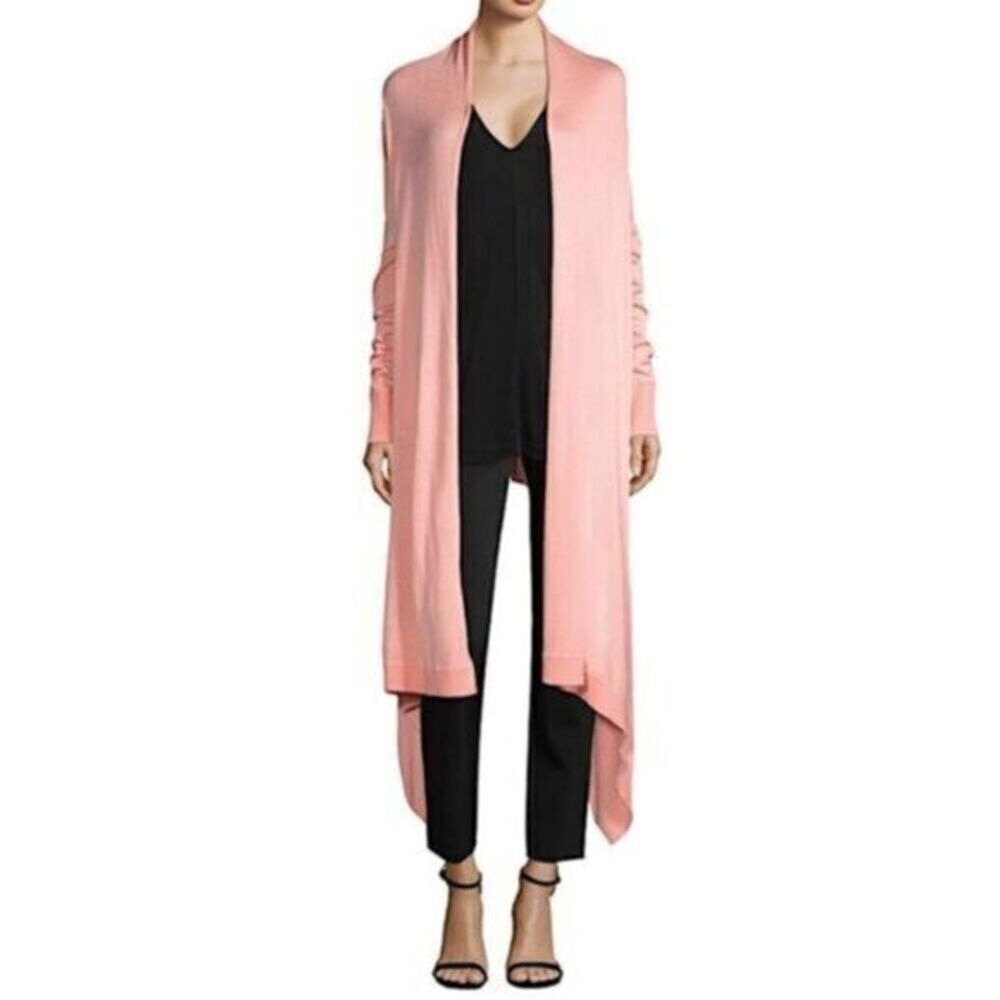 Donna Karan New York Art Cardigan Artsy Eclectic Chic Cascade Waterfall Size M/L